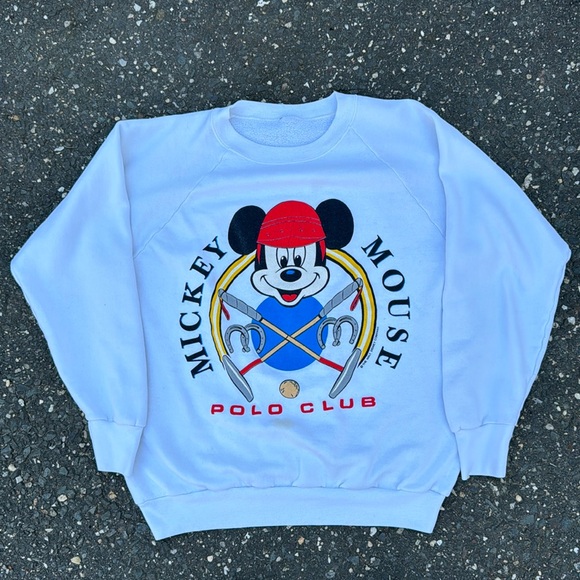 Vintage Mickey Mouse yacht club sweatshirt size medium 90s crewneck Disney - Picture 1 of 2